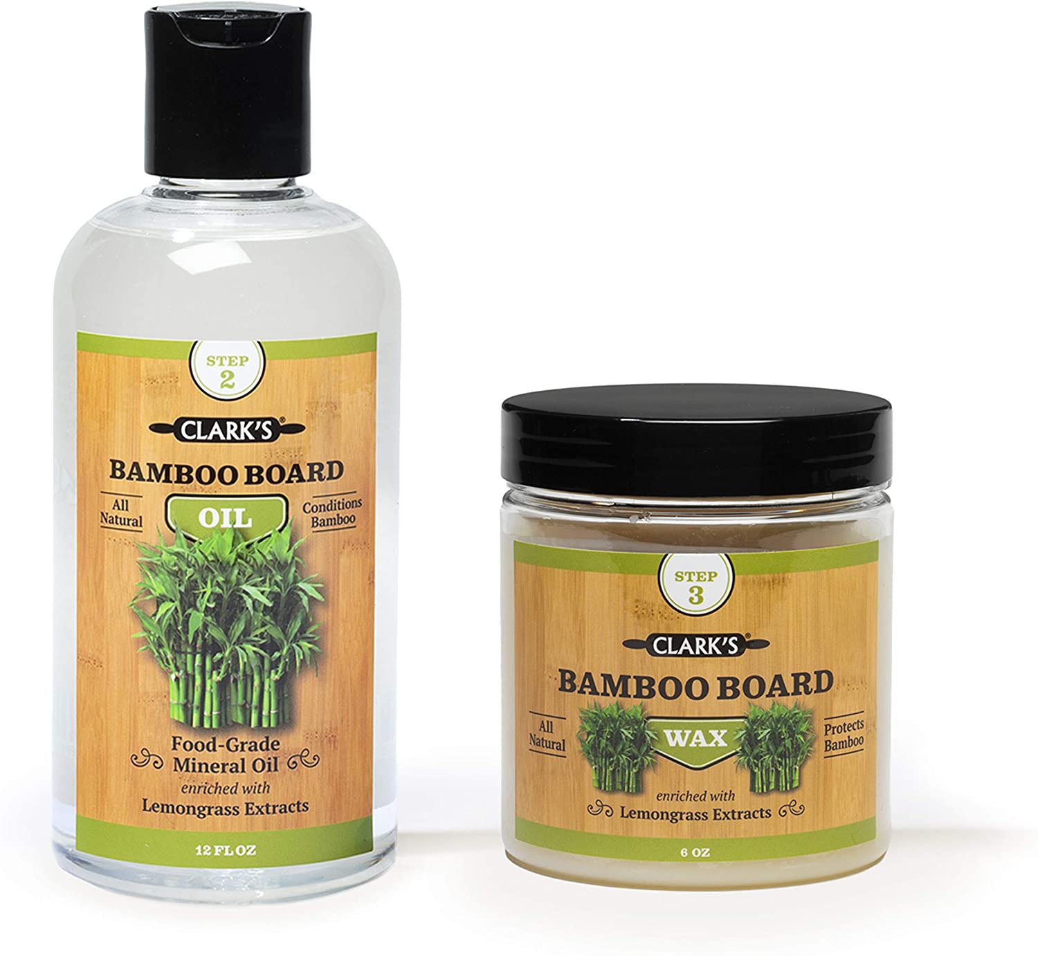 Bamboo Board Oil & Wax (2 Bottle Set) by CLARK'S