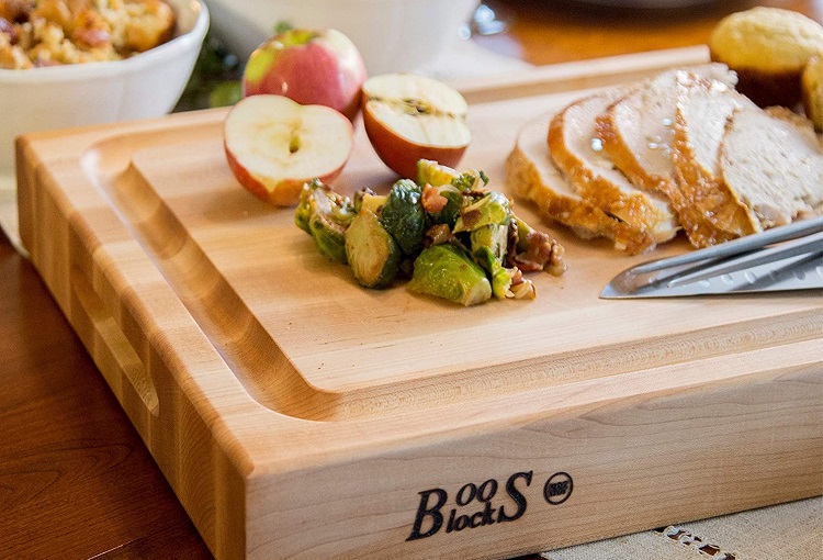 Boos Grooved Carving Board with Hand Grips - 20" x 15", 2-1/4" Thick