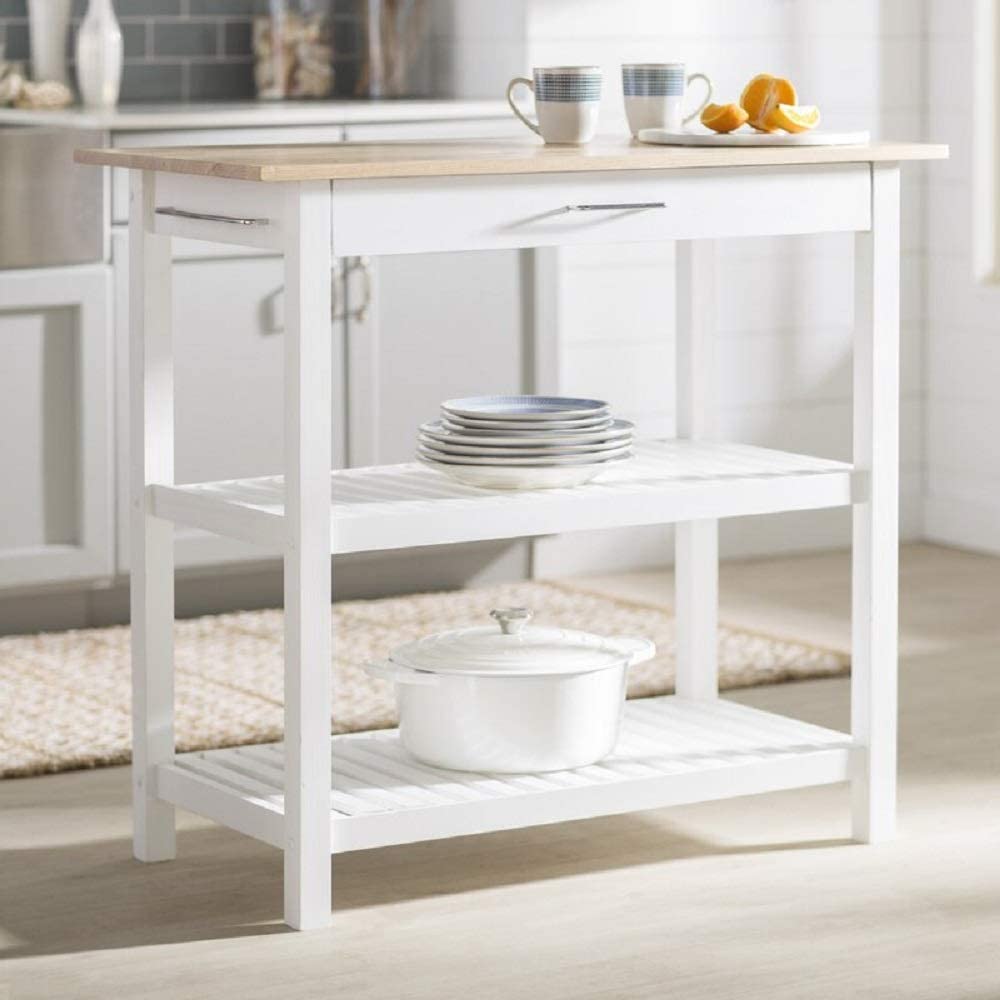 Homelity Kitchen Work Table with Storage Drawer