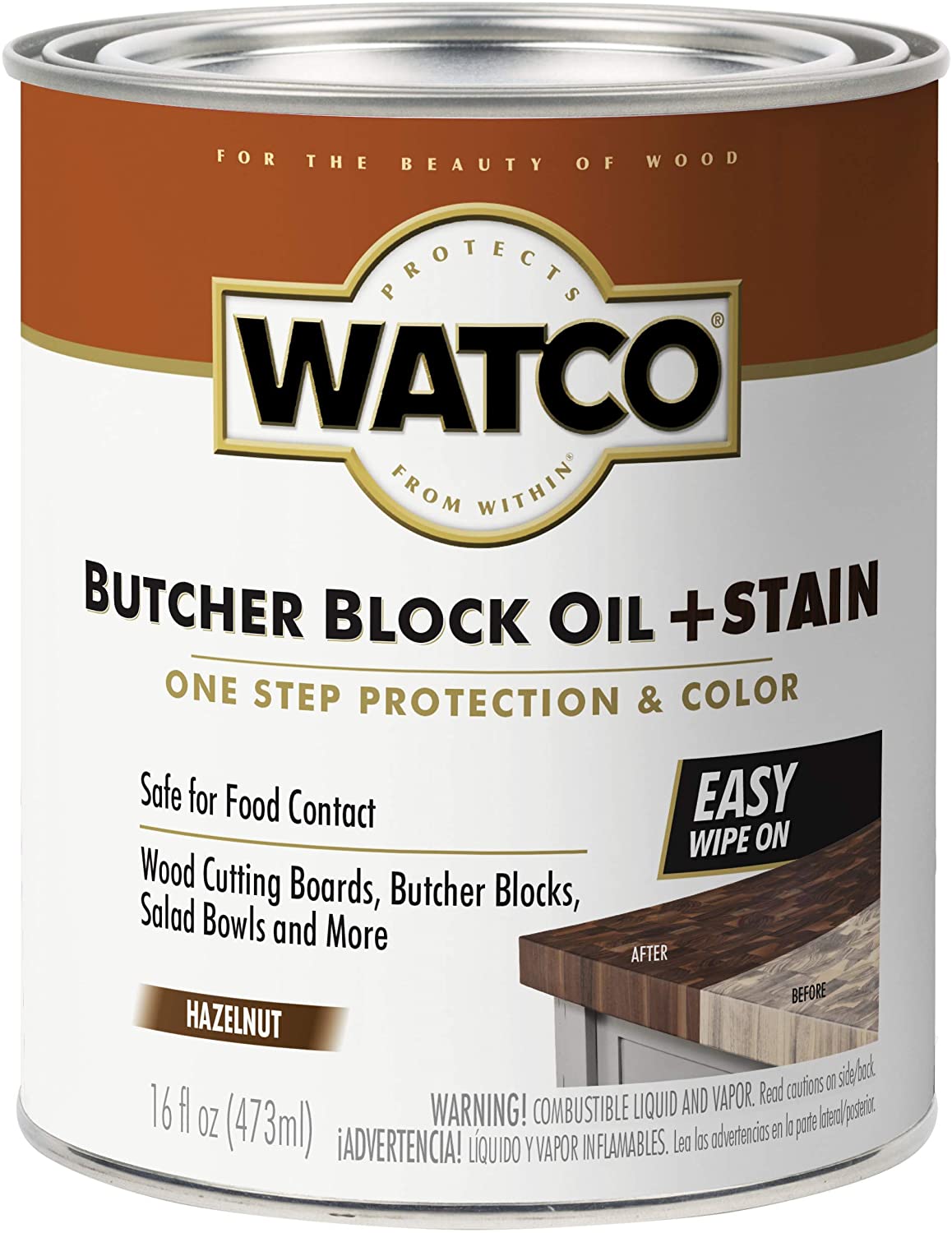 Watco 359024 Butcher Block Oil Plus Stain